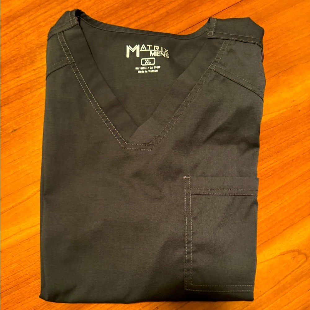 Men’s Matrix Maevyn Scrub Top XL - Pewter